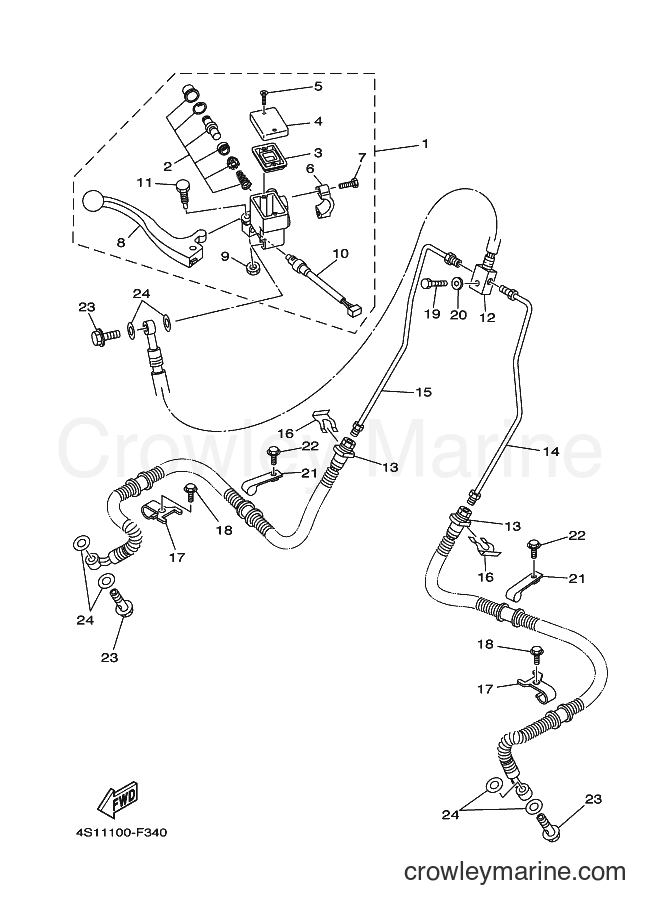 2007 ATV YFM400FWN - YFM400FWN (4S12) [010] - FRONT MASTER CYLINDER