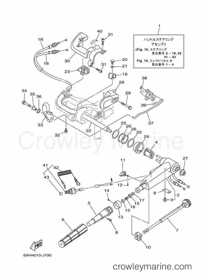 Yamaha Motors F15CEHPL (6AG6) [430] - STEERING