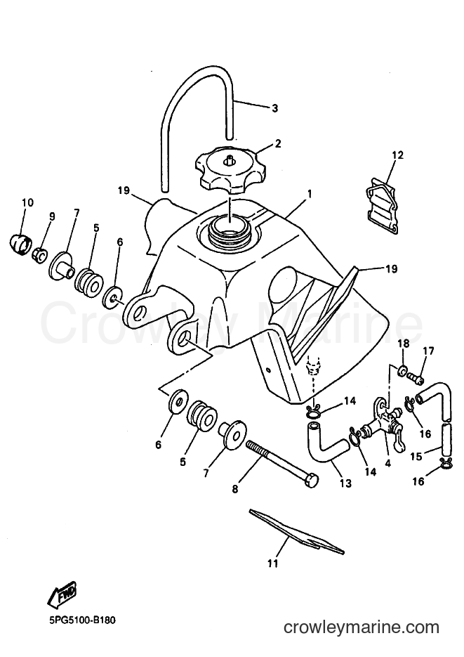 2003 Dirt Bike PW50 - PW50 (5PG6) [100] - FUEL TANK
