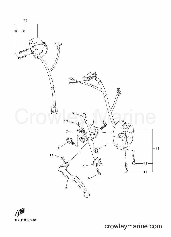 2012 Street Bike FZ1-N - FZ1-N (1EC4) [010] - HANDLE SWITCH & LEVER