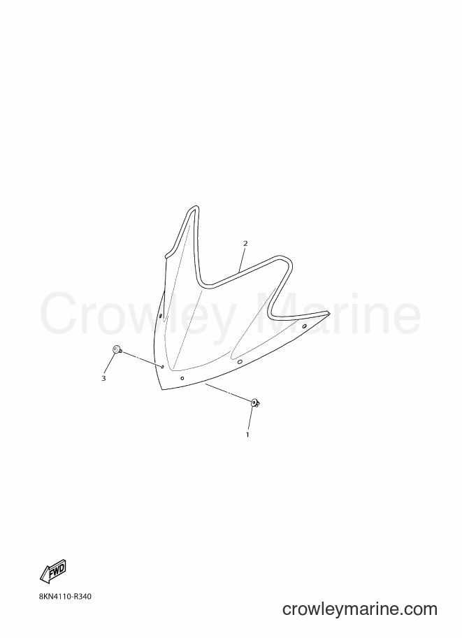 Yamaha Motors SRV10LL (8KP5) [010] - WINDSHIELD