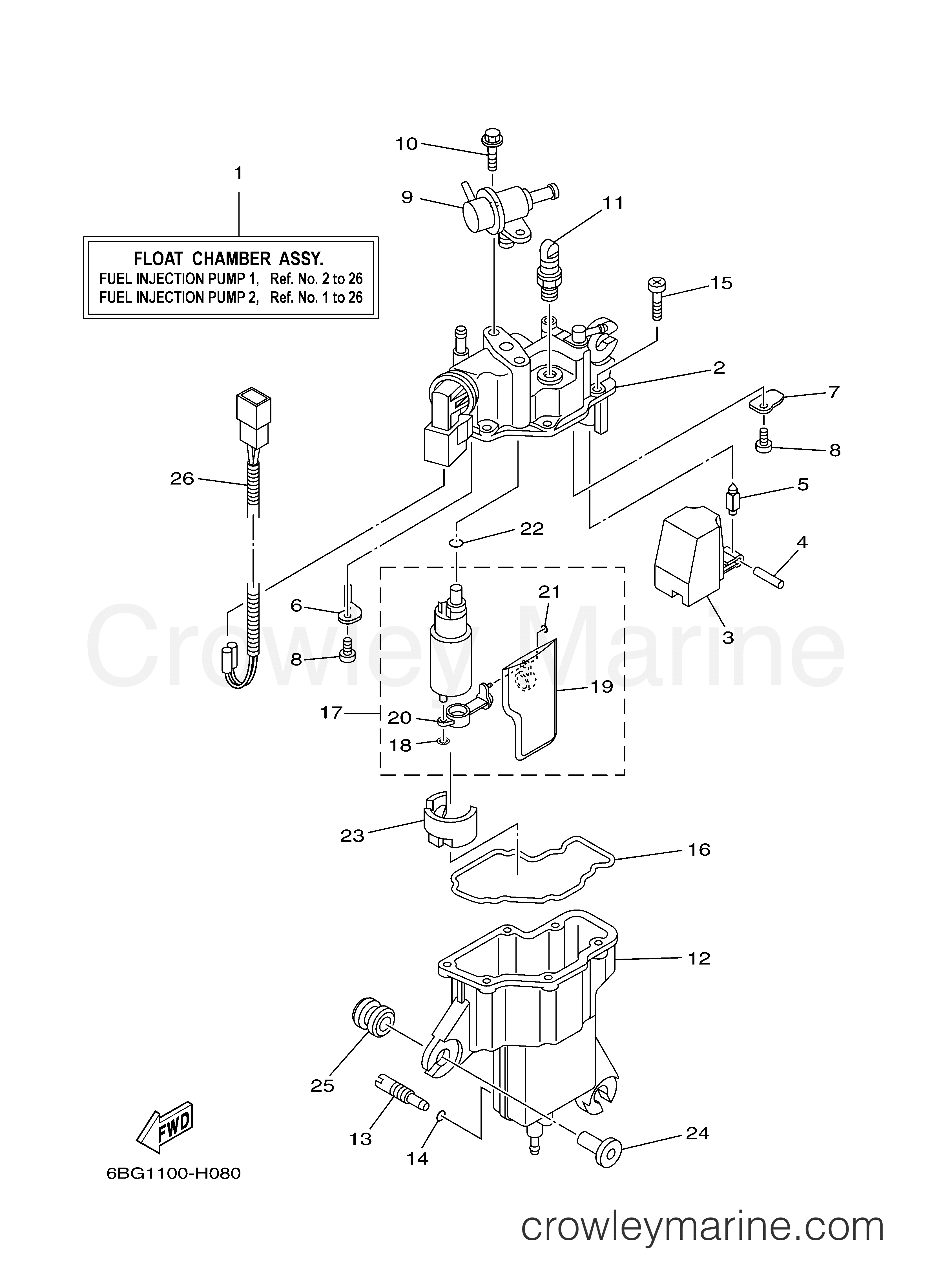 Yamaha Motors F40JEA - FUEL INJECTION PUMP 1