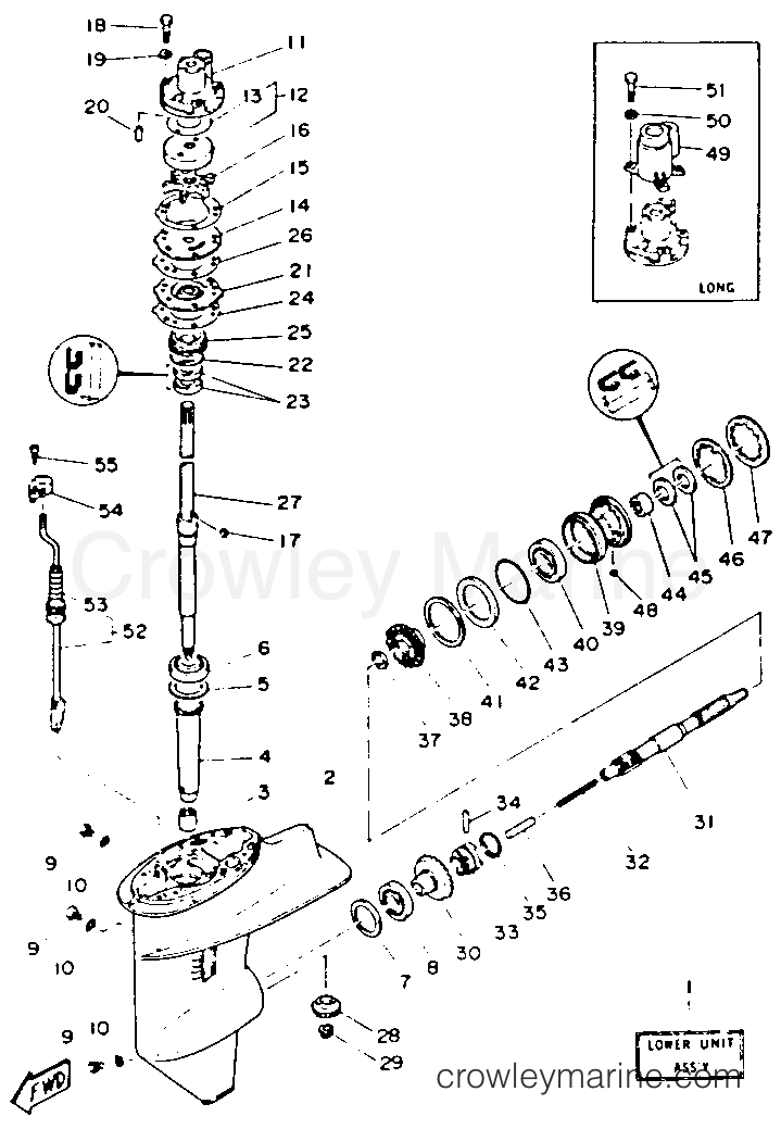 Yamaha Motors C25ELHP - LOWER DRIVE 1