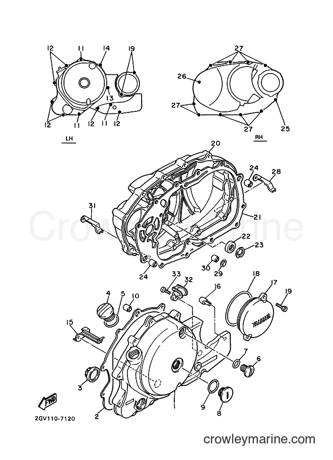 1989 Cruiser XV535 - XV535 (3BT3) [999] - CRANKCASE COVER 1