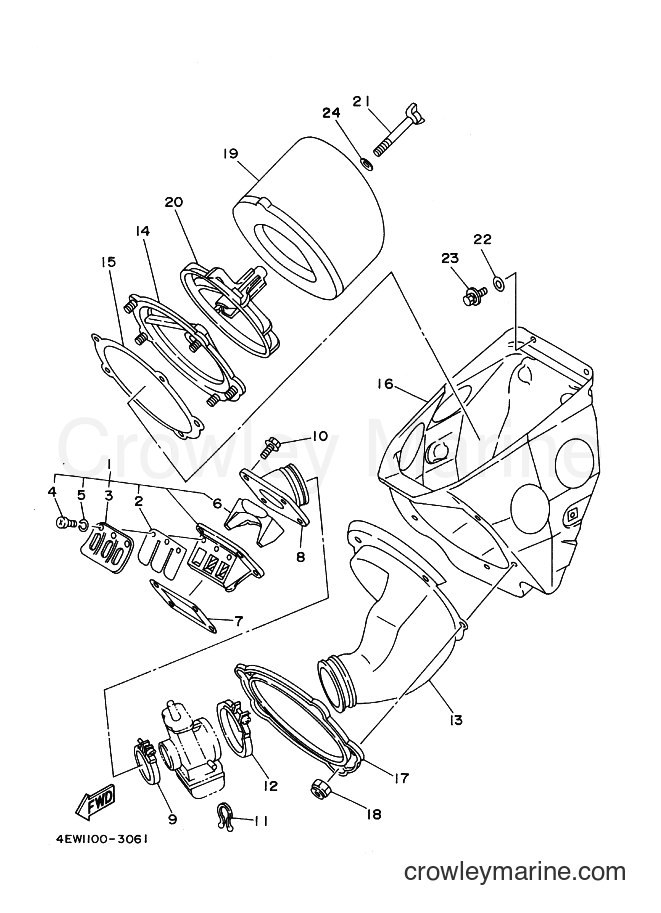 1993 Dirt Bike YZ250 - YZ250 (4EW2) [020] - INTAKE