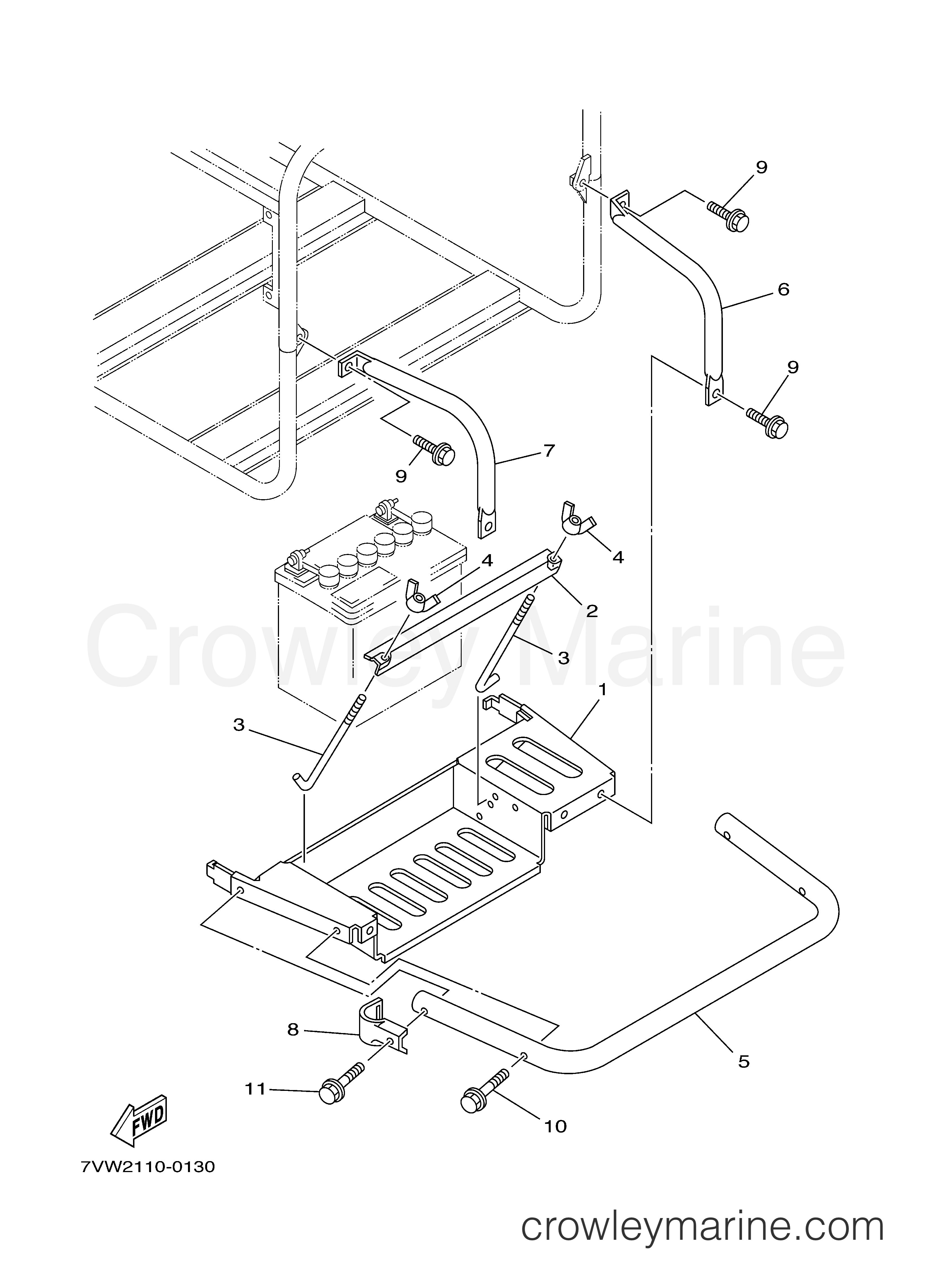Yamaha Motors EF4000DEJ - BATTERY TRAY
