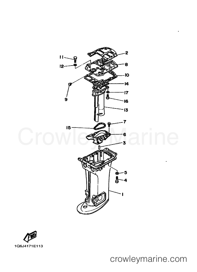 Yamaha Motors 40J (6J4) [010] - UPPER CASING