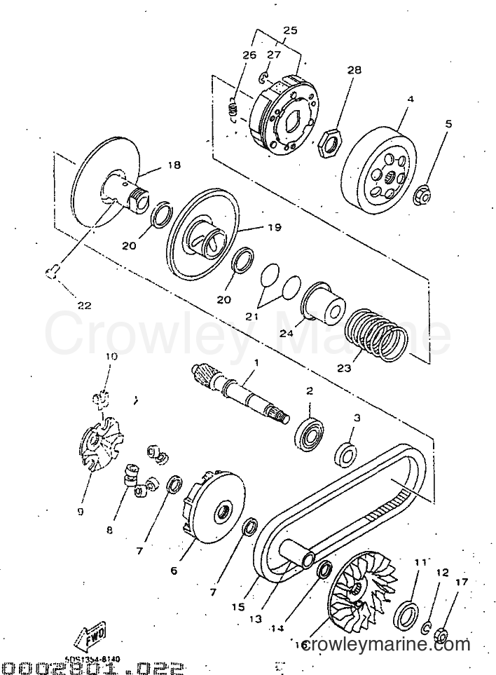 1998 Scooter YP125E - YP125E (5DS6) [010] - CLUTCH