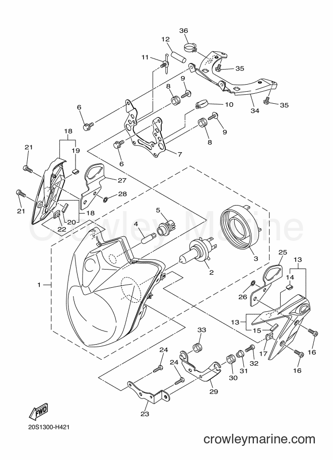2011 Street Bike XJ6NA - XJ6NA (36B4) [010] - HEADLIGHT