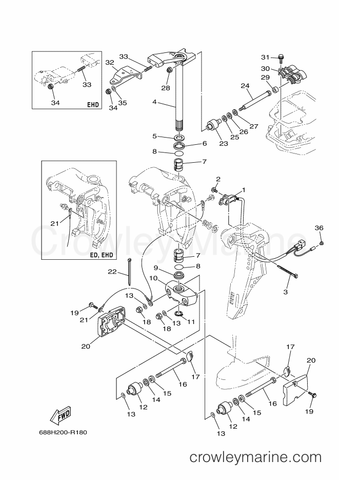 Yamaha Motors 85AEDX (688H) [130] - BRACKET 4
