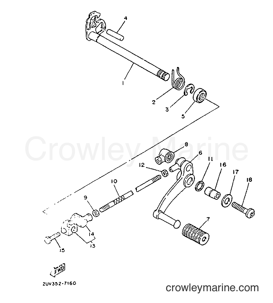 1987 Scooter TZR75 - TZR75 (2UV) [999] - SELECTOR Y PEDAL DEL CAMBIO