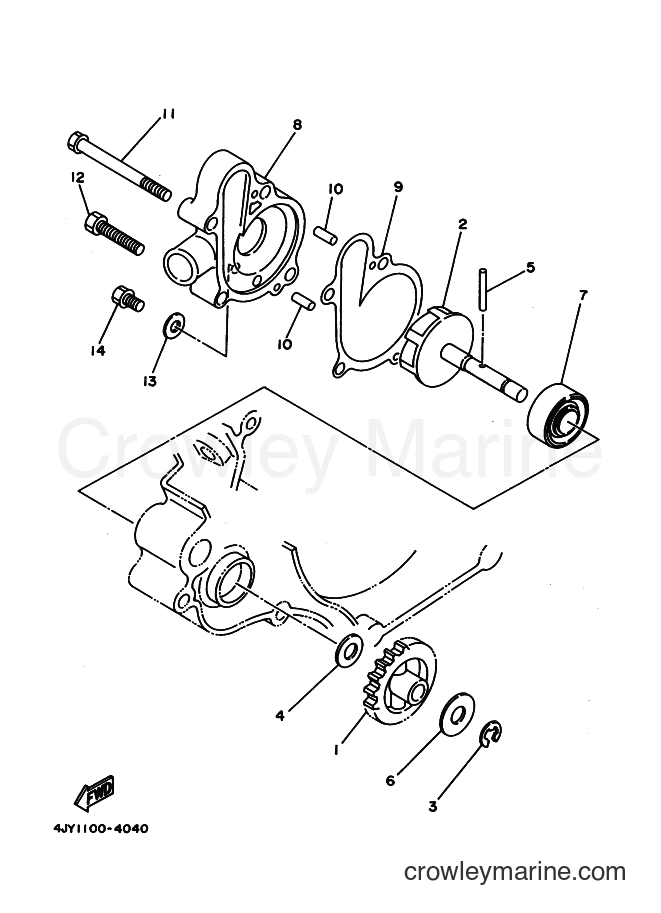 1996 Dirt Bike YZ125 - YZ125 (4SS2) [020] - WATER PUMP