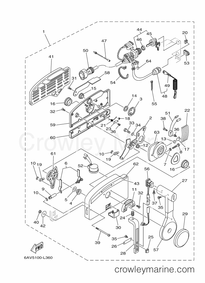 Yamaha Motors FT8DMHX (60S8) [120] - REMOTE CONTROL ASSY