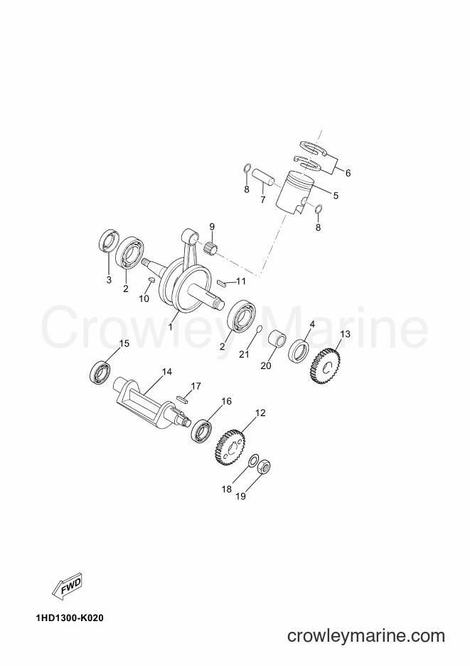 2012 Scooter TZR50 - TZR50 (2AS3) [020] - CRANKSHAFT & PISTON
