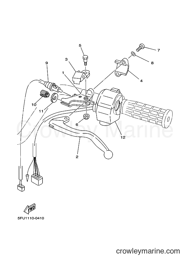 2000 ATV YFM400FWN - YFM400FWN (5FU3) [010] - HANDLE SWITCH & LEVER