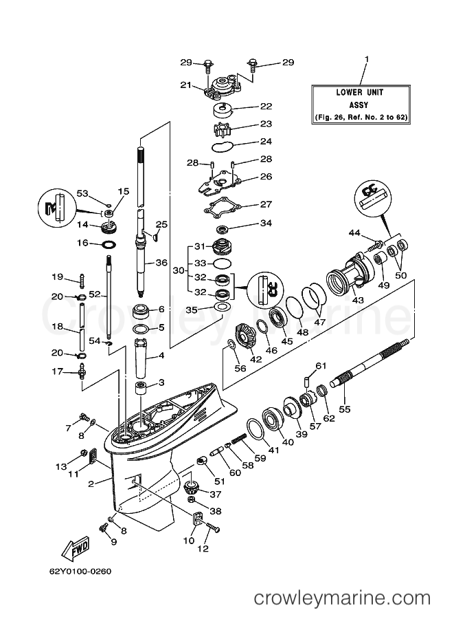 Yamaha Motors FT50B (64J) [050] - LOWER CASING & DRIVE 1