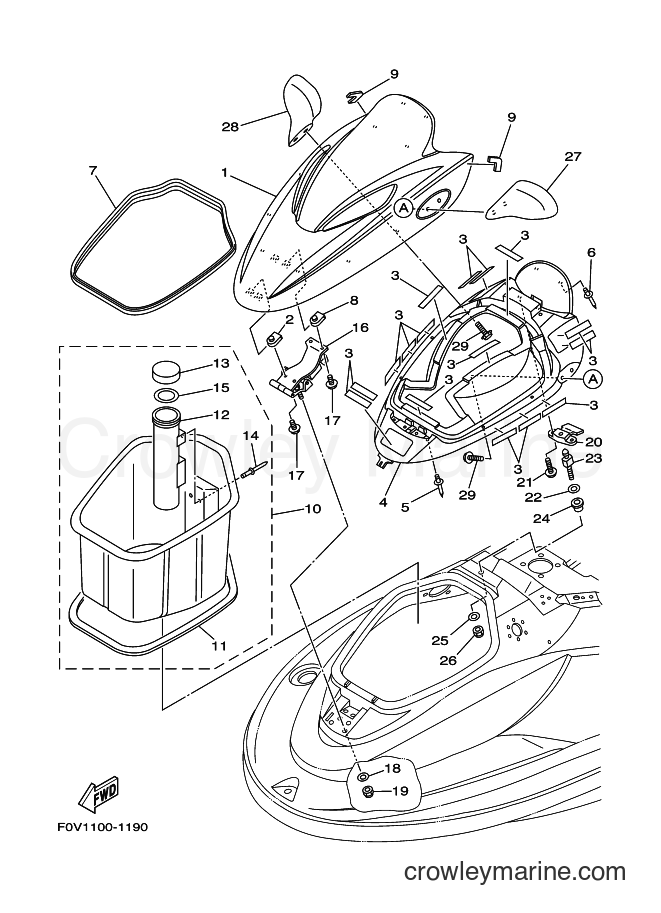 Yamaha Motors XA1200A-Z (F0V1) [030] - ENGINE HATCH 2