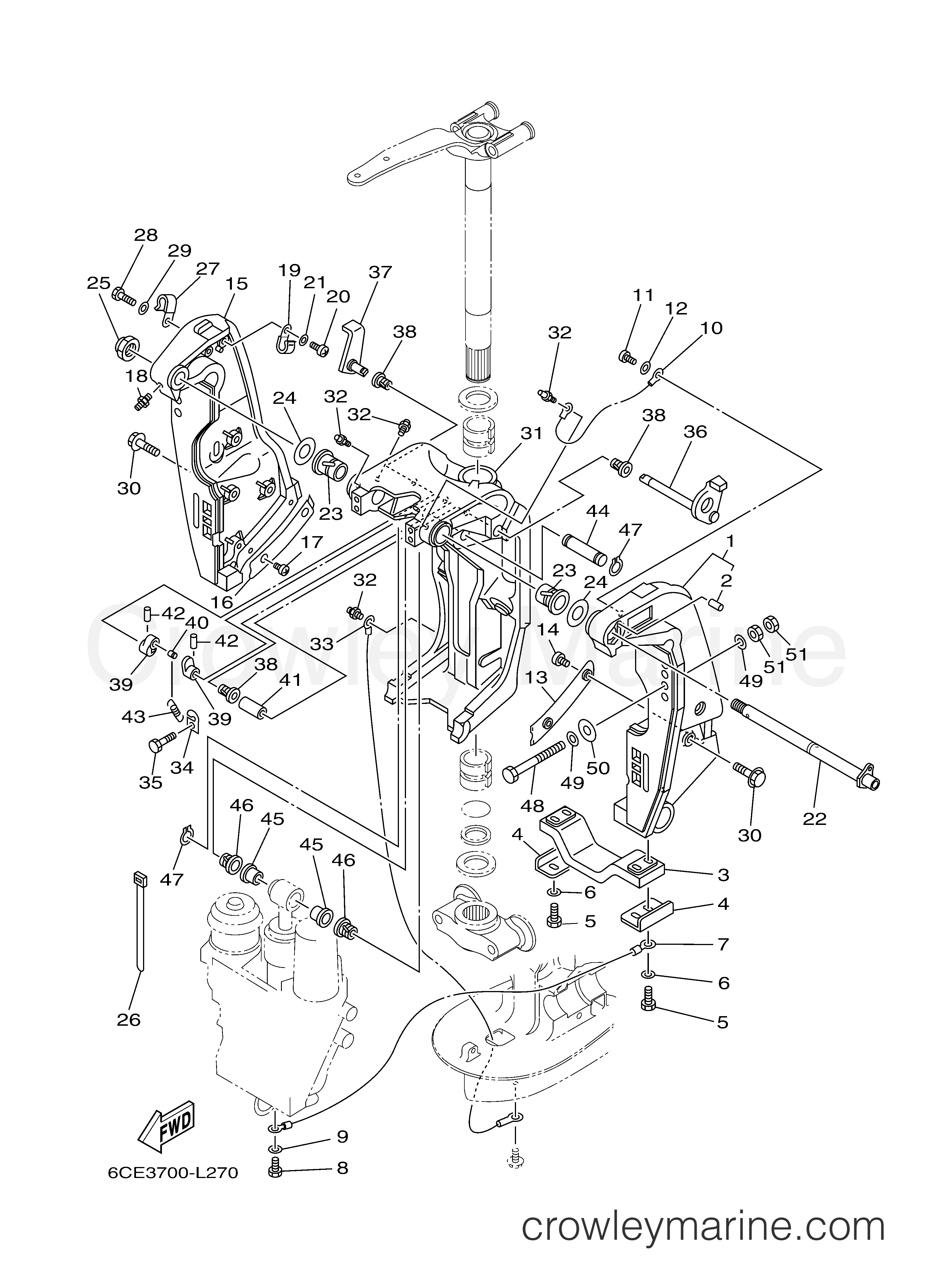 Yamaha Motors F250XCA - BRACKET 1