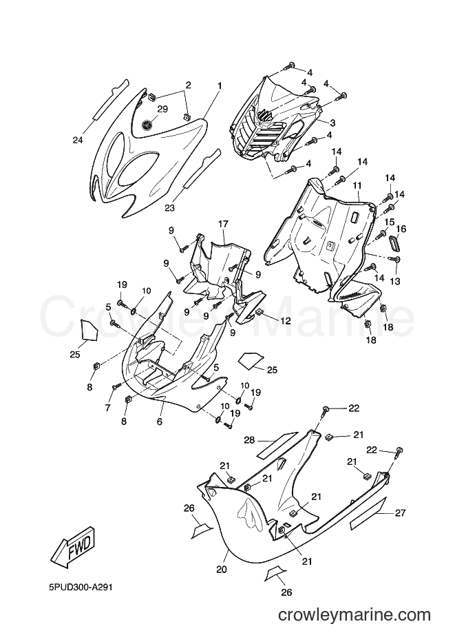 2002 Scooter YQ50L - YQ50L (5PUD) [030] - LEG SHIELD