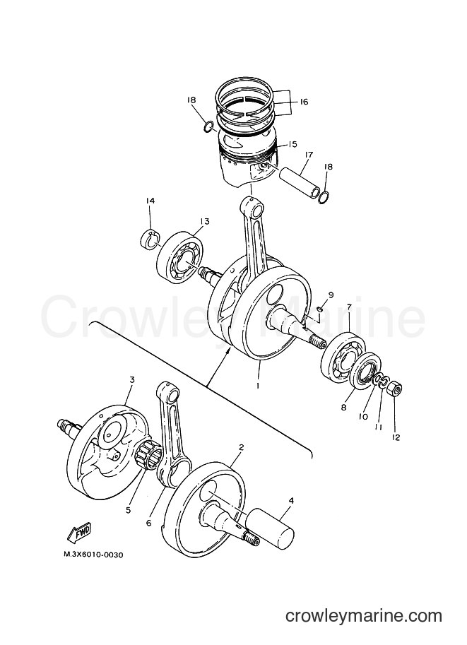 1992 Street Bike SR500 - SR500 (3EB4) [999] - CRANKSHAFT & PISTON