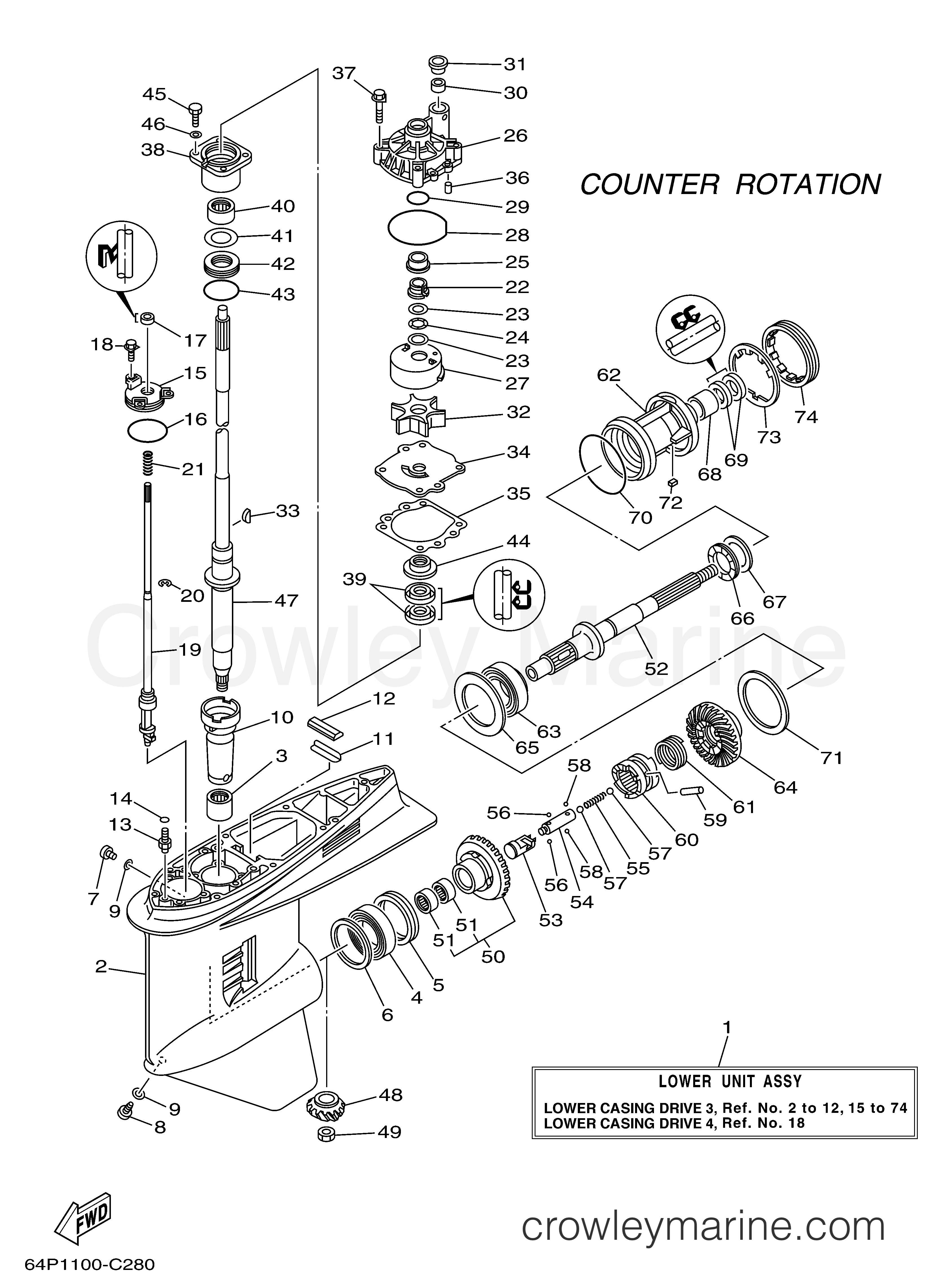 Yamaha Motors LF150TXRC - LOWER CASING DRIVE 3