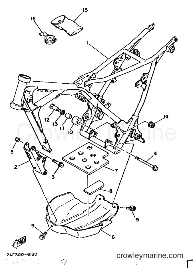 1986 Dirt Bike TY250R - TY250R (2AF) [999] - FRAME