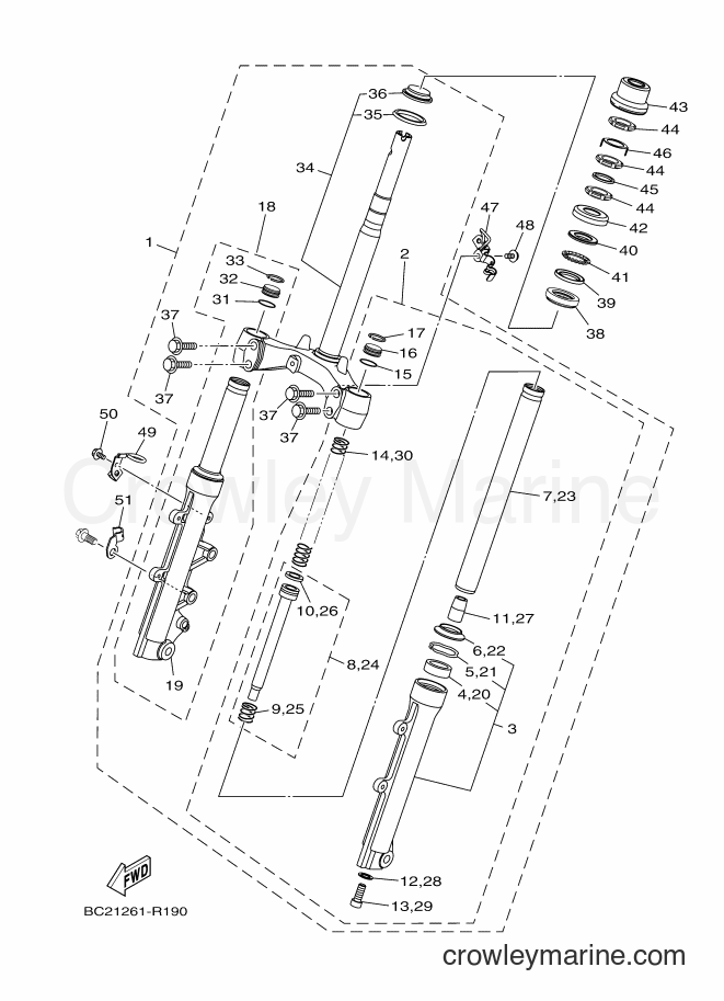 Yamaha Motors GPD150-A (BV41) [010] - STEERING