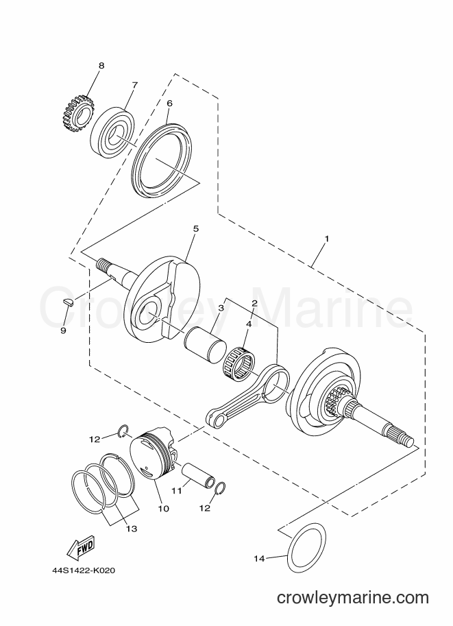 Yamaha Motors AT125FC (1DB2) [010] - CRANKSHAFT & PISTON