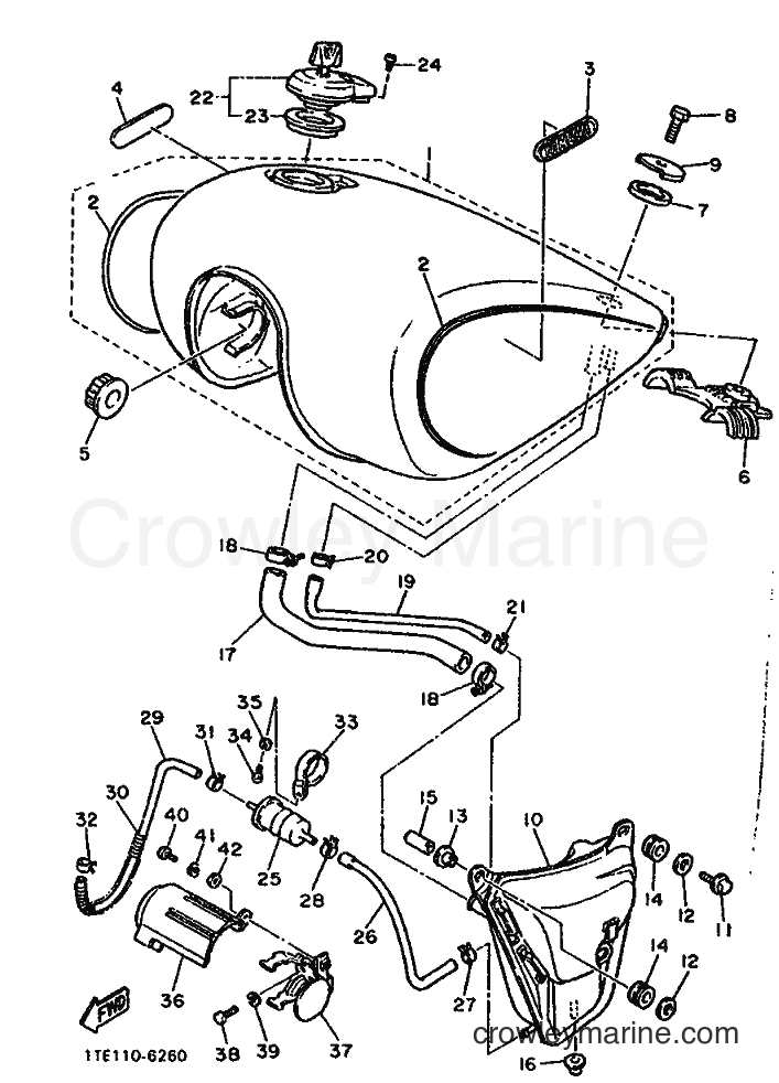 1988 Cruiser XV1100 - XV1100 (3CH0) [010] - FUEL TANK