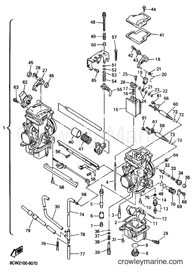 1998 Snowmobile VX600LT - VX600LT (8CS2) [020] - CARBURETOR FOR VX600