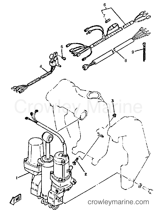 POWER TRIM TILT SENDER 1984 Outboard 115hp 115ETLN Crowley Marine