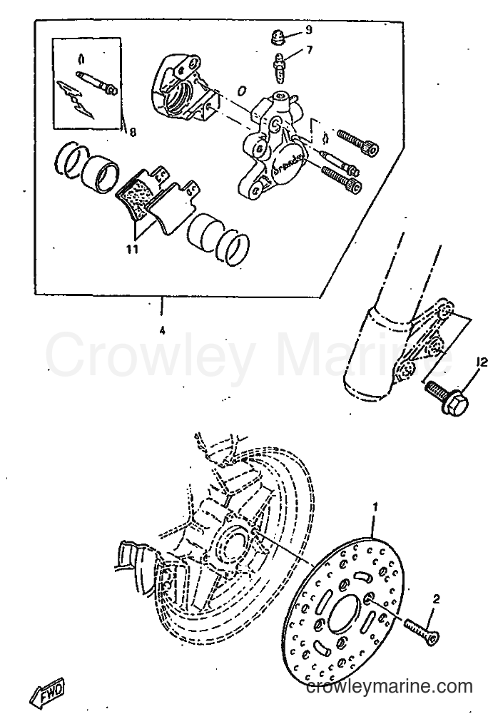 1998 Scooter CW50RS - CW50RS (4TDL) [999] - FRONT BRAKE CALIPER