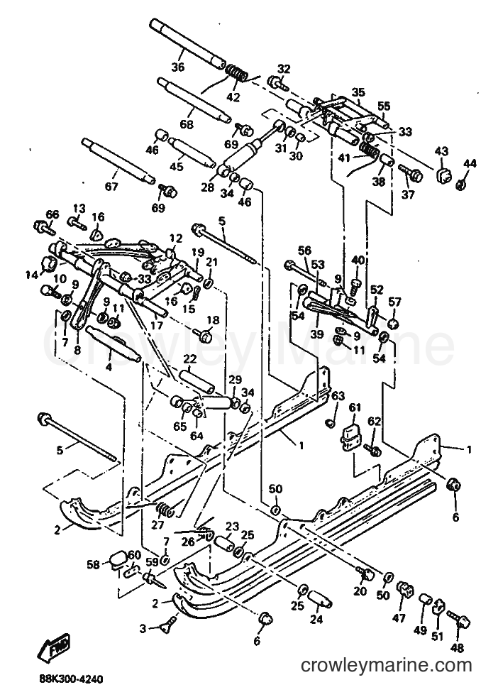 1994 Snowmobile VT480TF - VT480TF (88K4) [010] - TRACK SUSPENSION 2