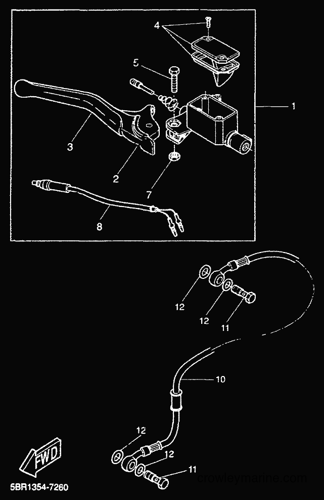 1999 Scooter YQ50 - YQ50 (5KH1) [010] - FRONT MASTER CYLINDER