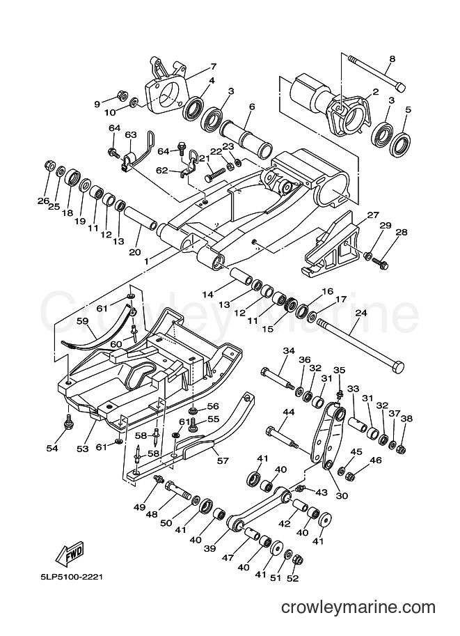 2005 ATV YFM660R - YFM660R (5LPU) [010] - REAR ARM
