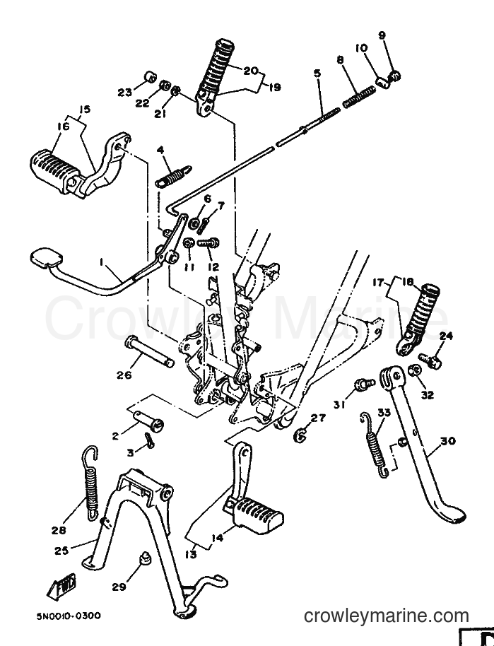 Yamaha Motors SR125 (3MW2) [99A] - STAND & FOOTREST