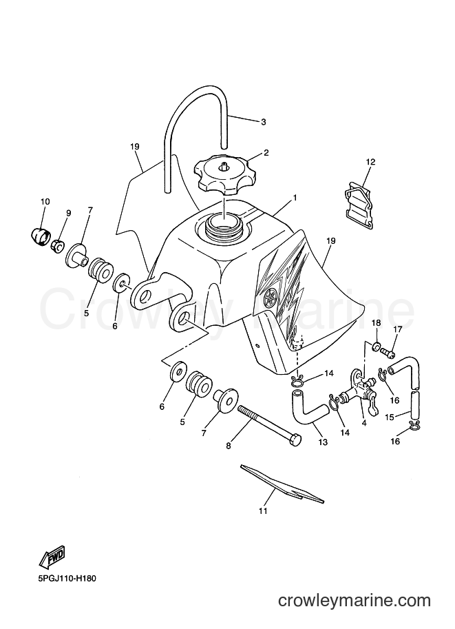 Yamaha Motors PW50 (5PGK) [010] - FUEL TANK