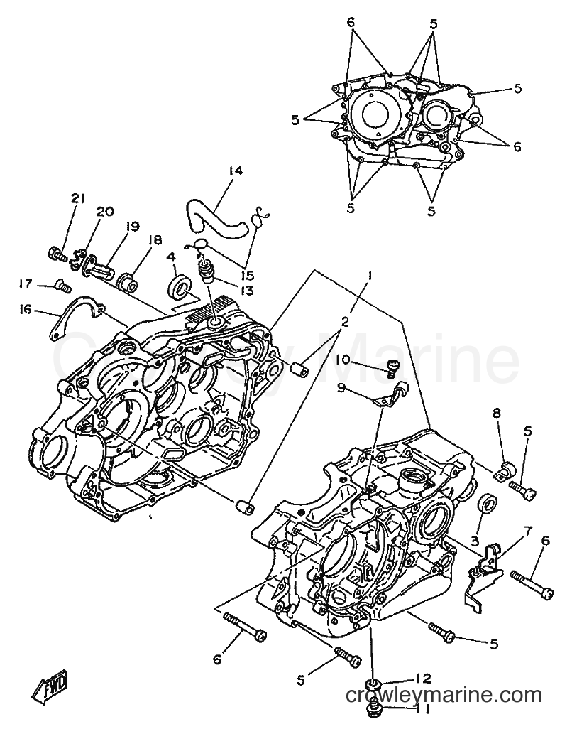 1996 Street Bike SR250 - SR250 (21L2) [99A] - CRANKCASE