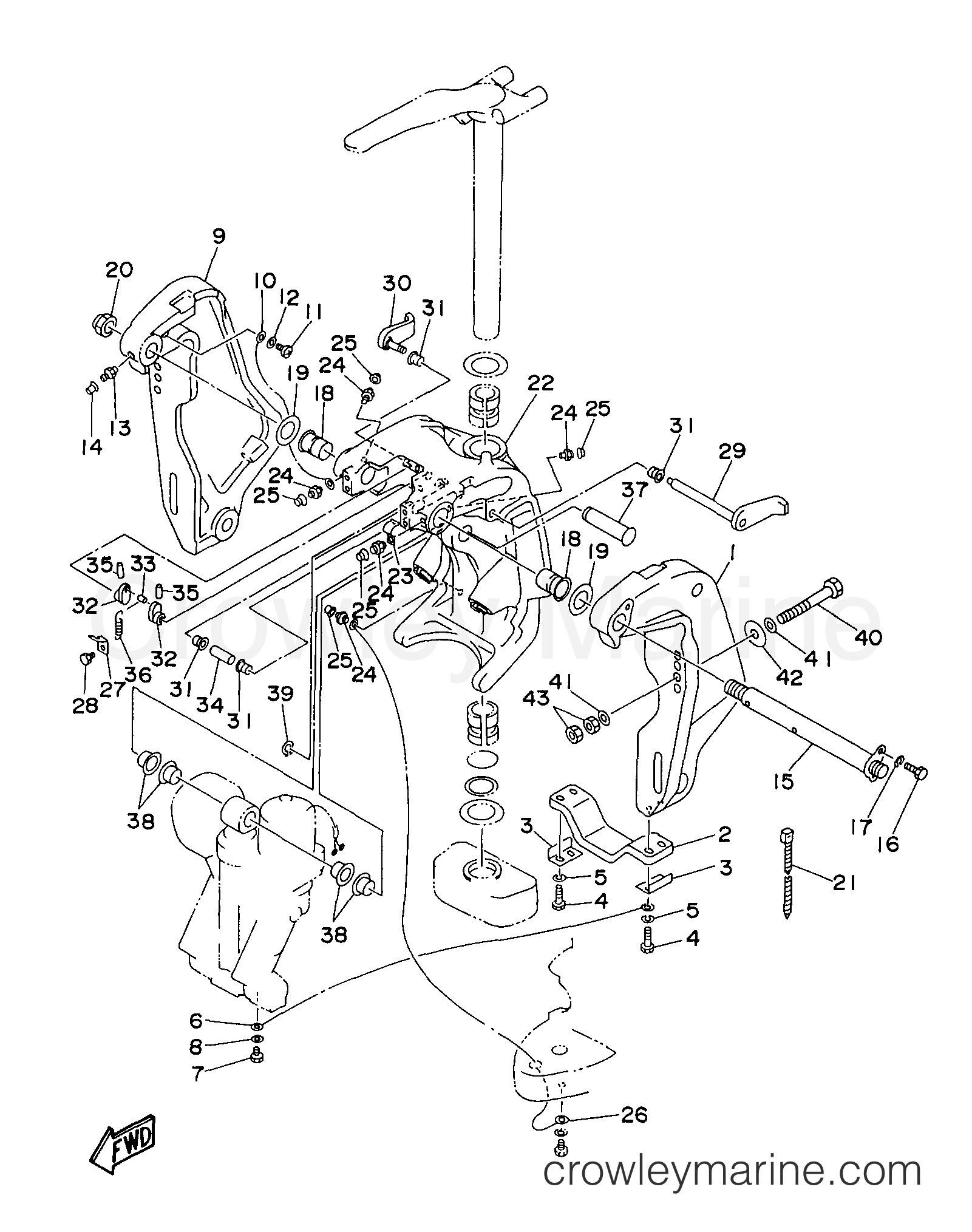 Yamaha Motors C150TLRW - BRACKET 1
