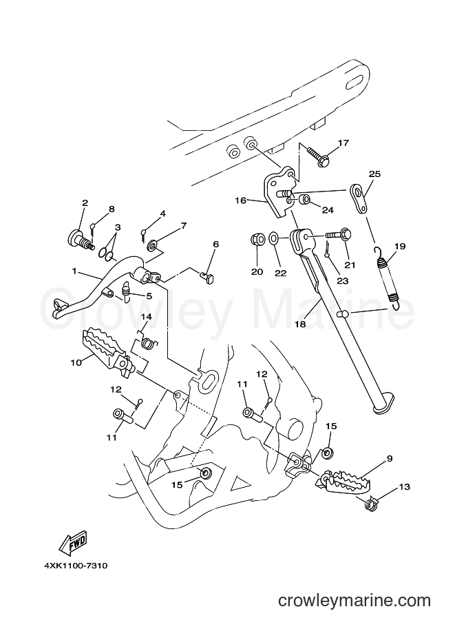 Yamaha Motors WR250Z (5EN1) [070] - STAND & FOOTREST