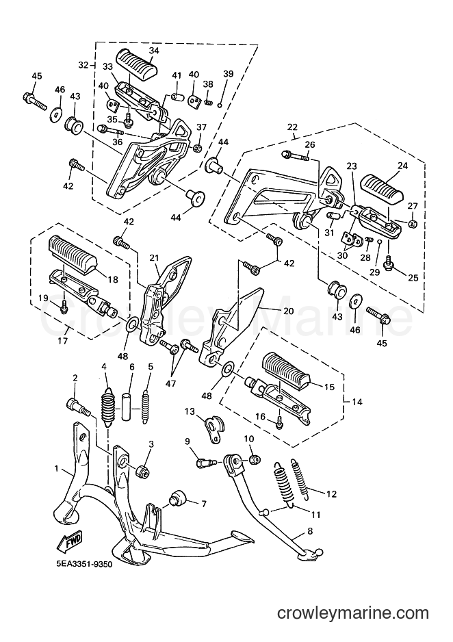 Yamaha Motors XJR1300SP (5EAD) [020] - STAND & FOOTREST