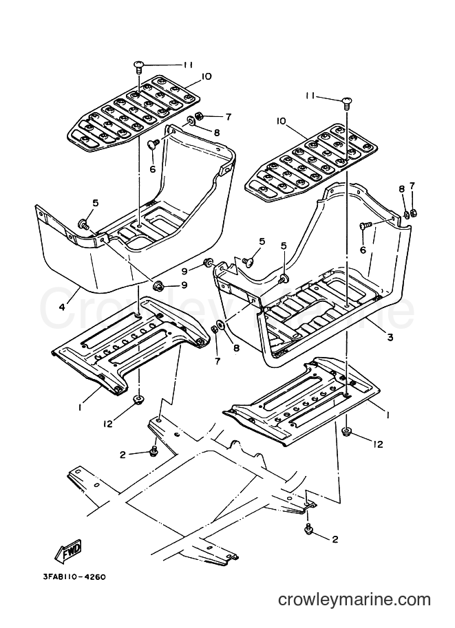 Yamaha Motors YFA1 (3FAS) [010] - STAND & FOOTREST