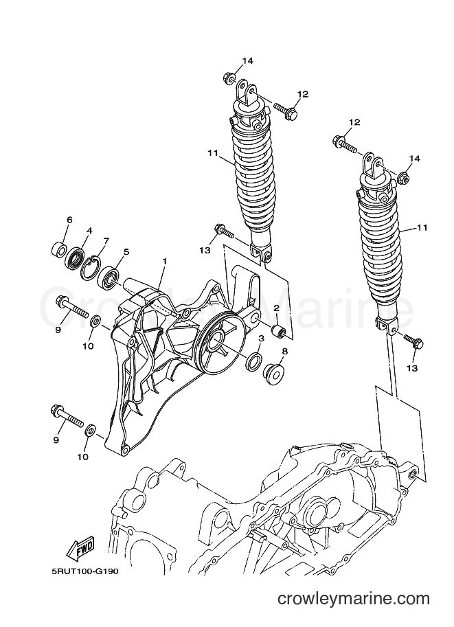 2009 Maxi-Scooter YP400 - YP400 (34B5) [010] - REAR ARM & SUSPENSION