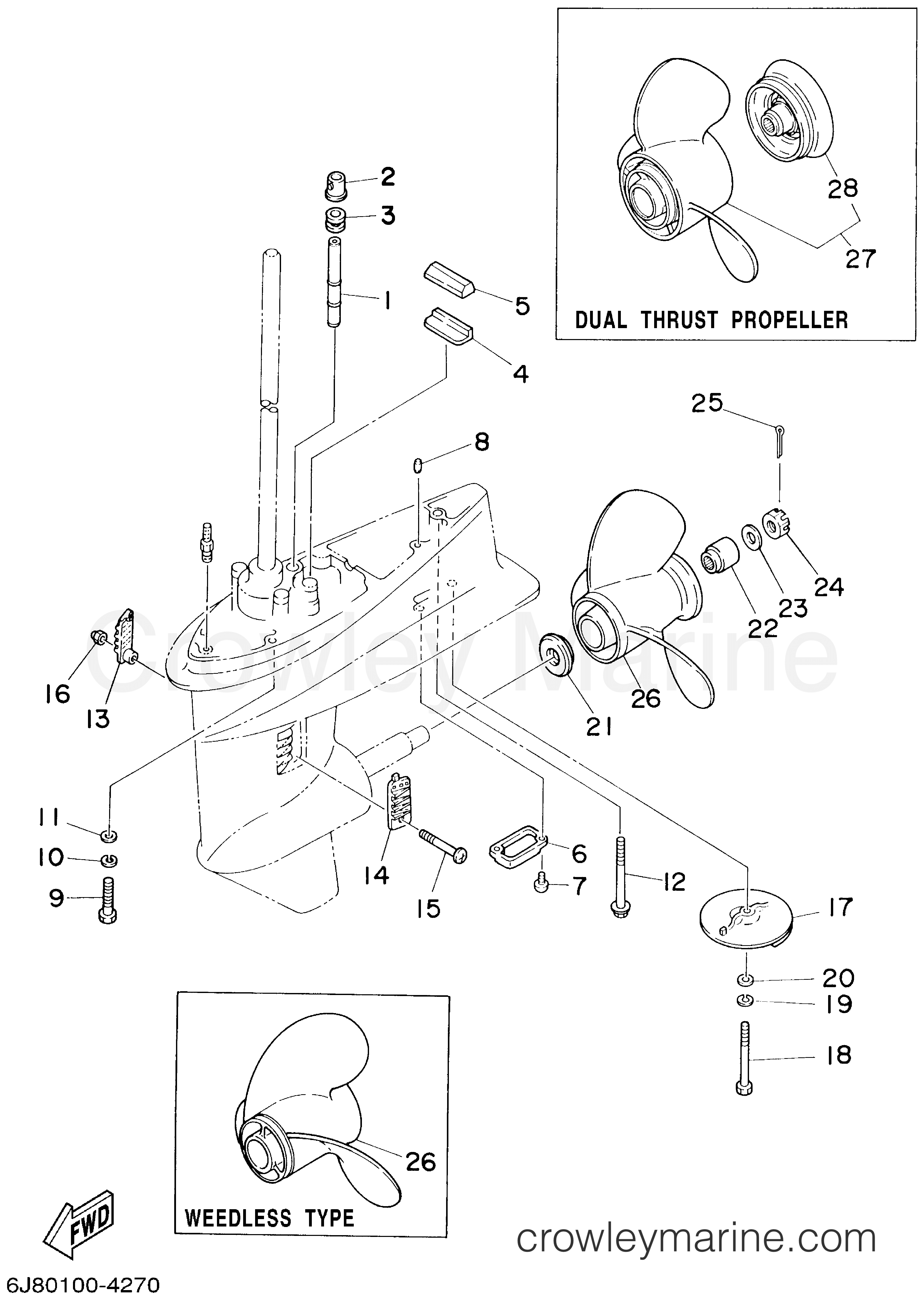 Yamaha Motors 25MSH3A - LOWER CASING DRIVE 2