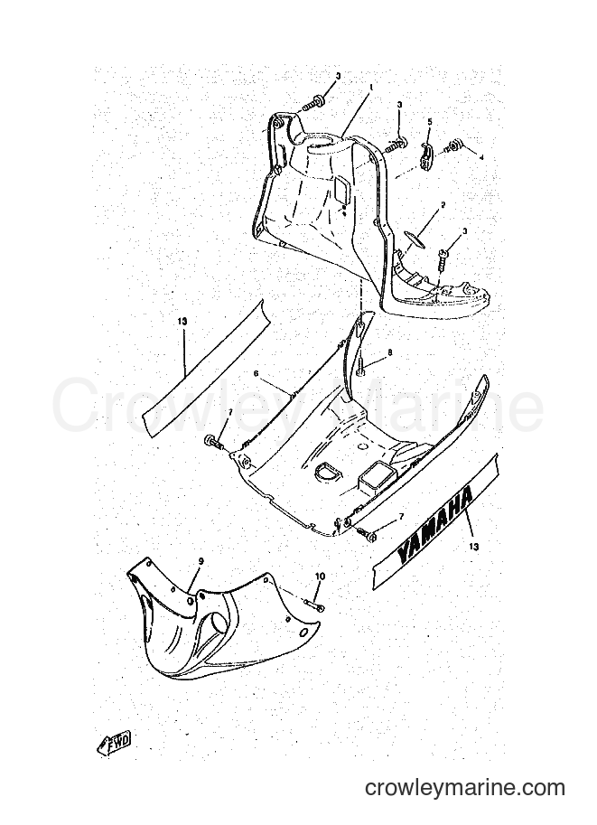 1998 Scooter CW50RSP - CW50RSP (4URG) [010] - LEG SHIELD