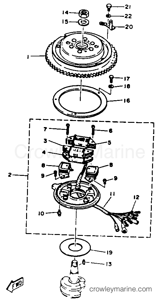 Yamaha Motors C55ELRR - CDI MAGNETO