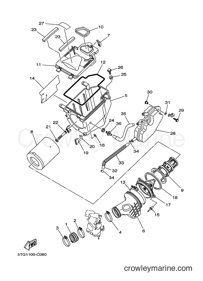 2004 ATV YFZ450 - YFZ450 (5TG1) [030] - INTAKE