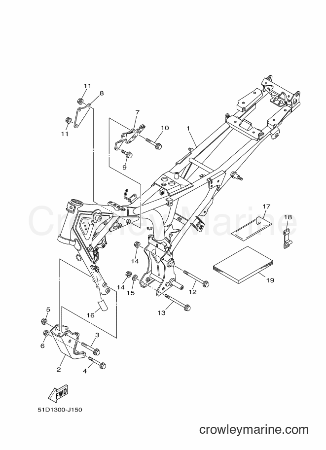 2010 Street Bike YBR125ED - YBR125ED (51D1) [010] - FRAME