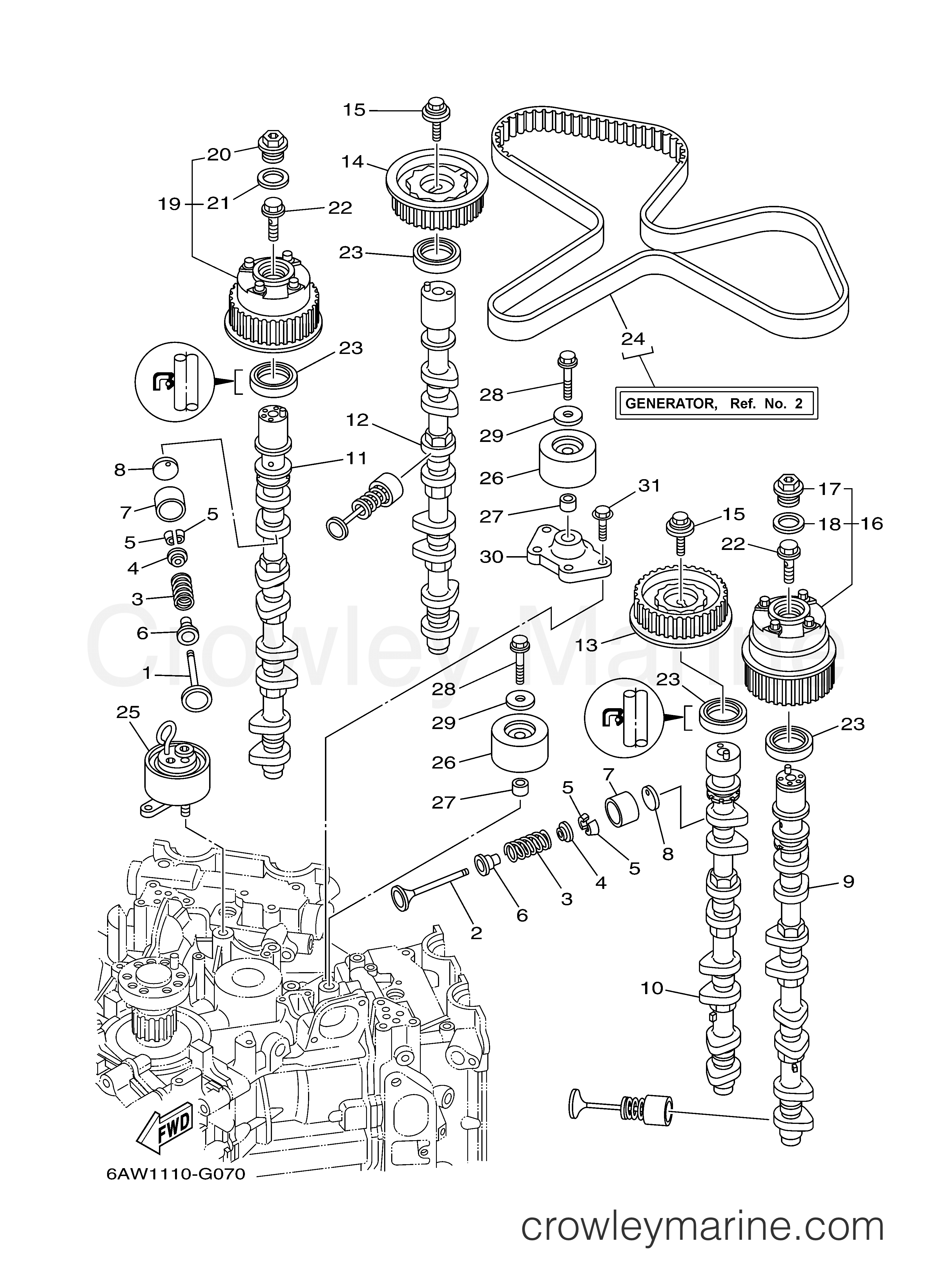Yamaha Motors F350TUR - VALVE