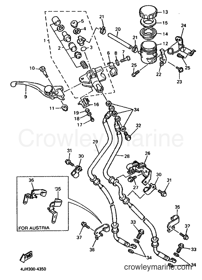 Yamaha Motors FZR600R (4JH1) [999] - FRONT MASTER CYLINDER